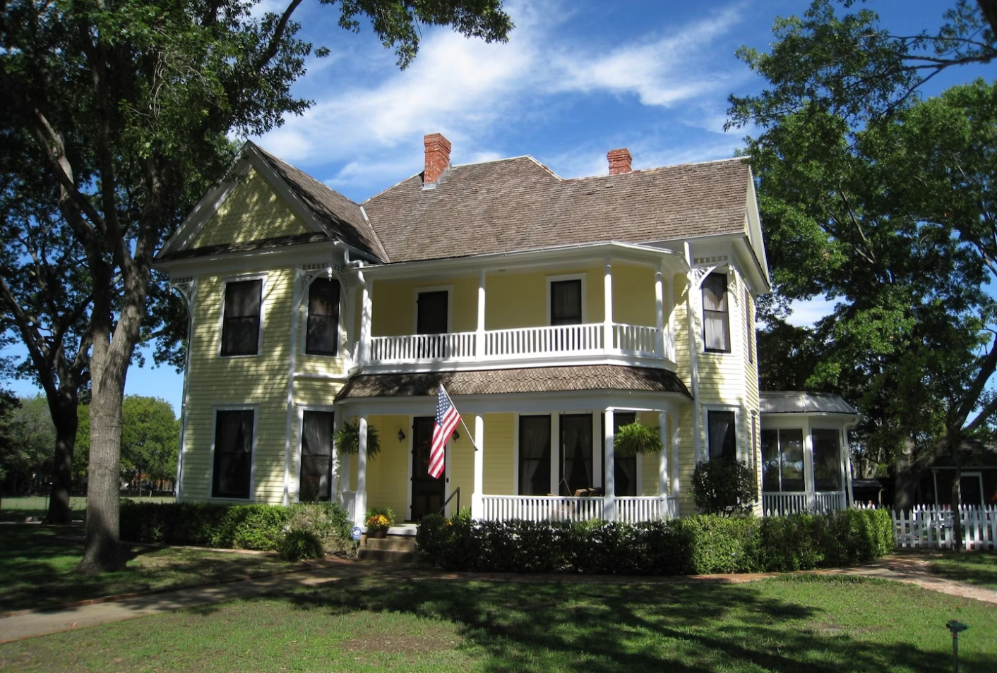Classic gingerbread home in Waxahachie, Texas
