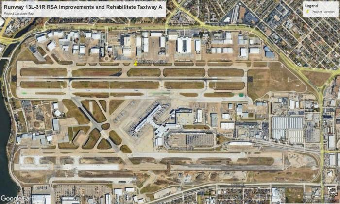 Dallas Love Field Airport top down view
