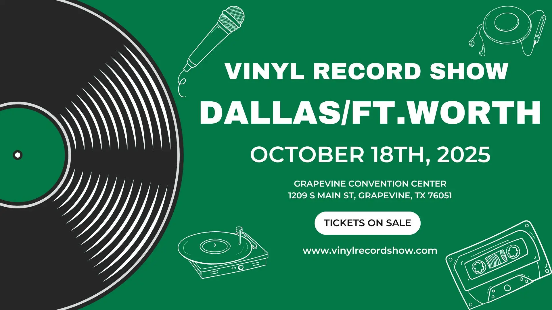 Vinyl Record Show Dallas Vinyl Record Show of Dallas Flyer 2025