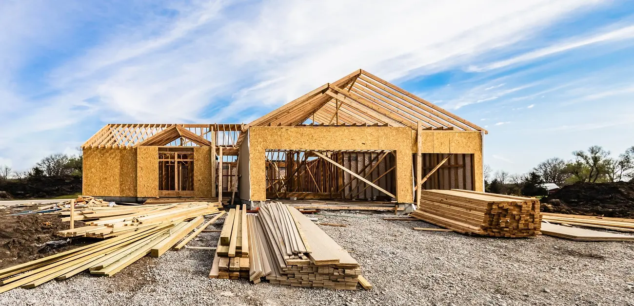 New Construction home framing