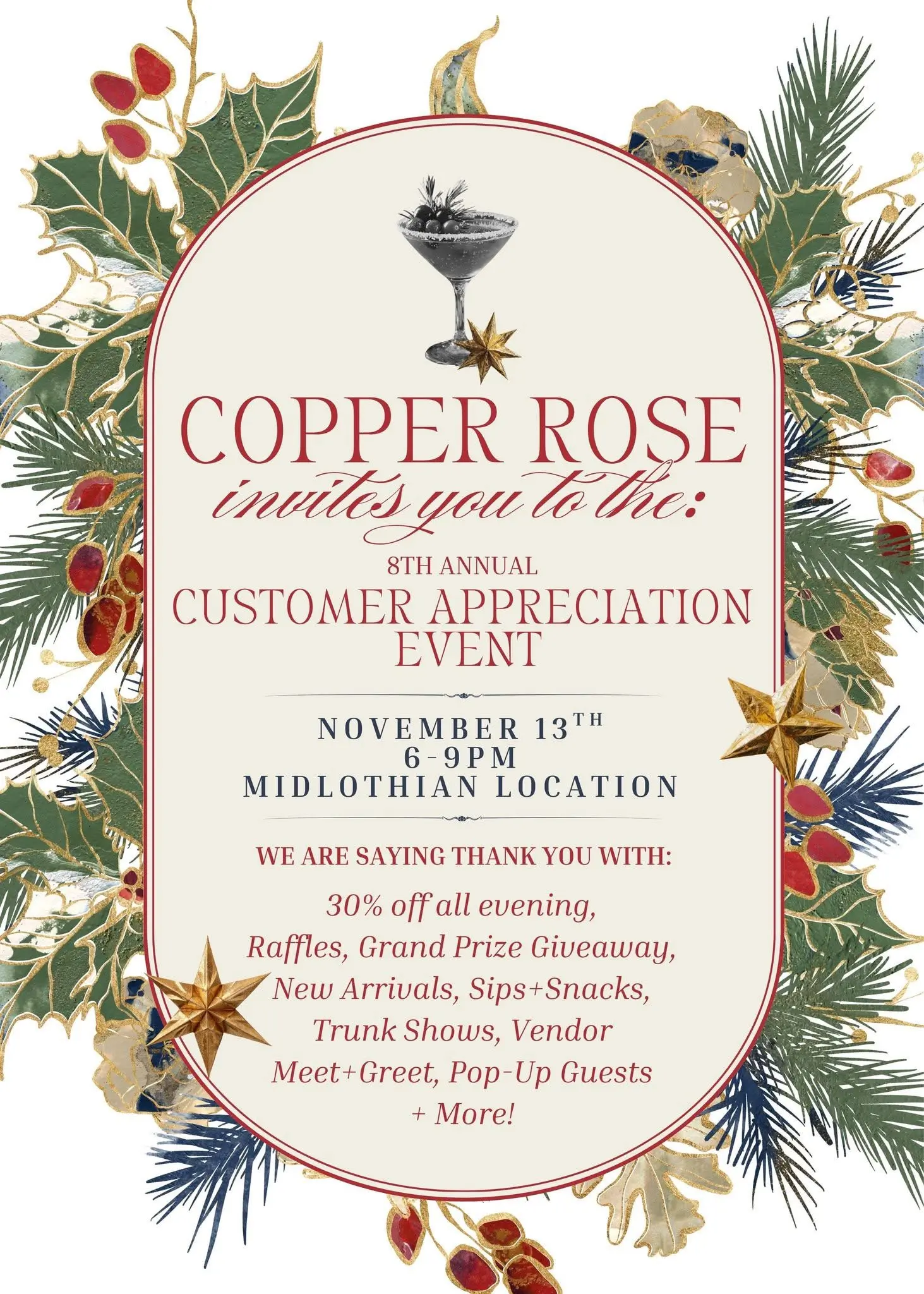 Copper rose annual appreciation event