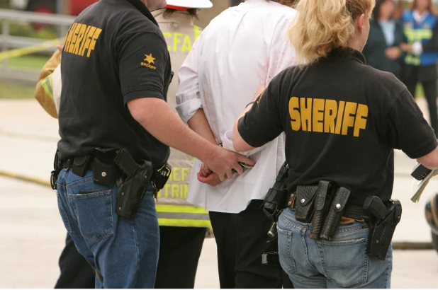 Sheriff's office, removing a squatter from a property in Texas