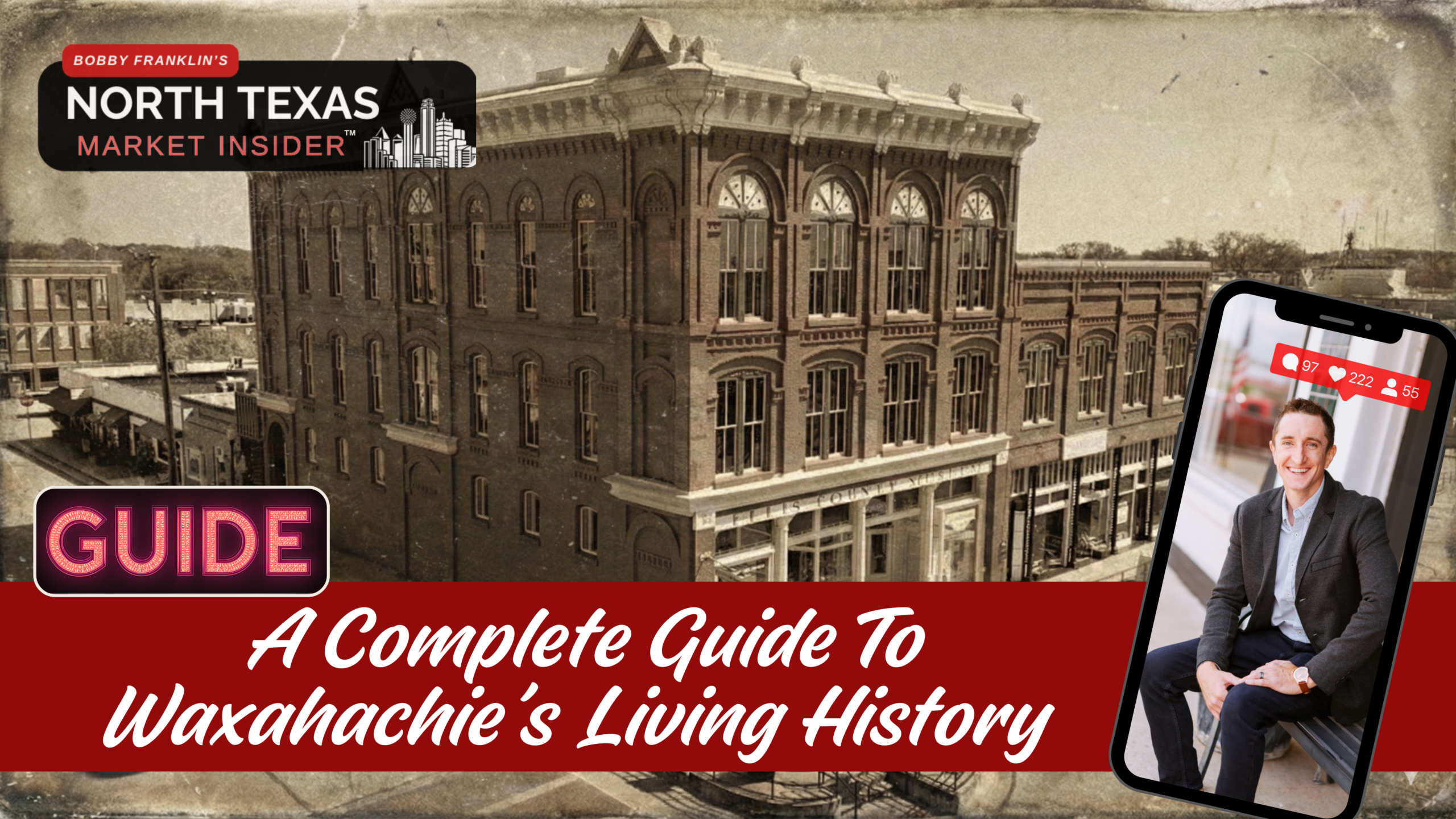 Every historical marker, restored building, and cultural touchpoint is a leading indicator of where smart money is moving. Learn more with Bobby Franklin, the North Texas Market Insider. Bobby Franklin is the best realtor in Waxahachie.