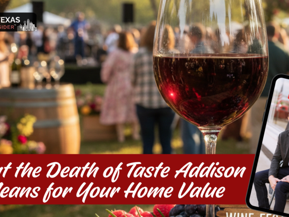 Taste Addison is closing down after 30 years. Learn what that means for Addison Home values. Learn more with Bobby Franklin, the North Texas Market Insider. Bobby Franklin is the best realtor in Waxahachie.