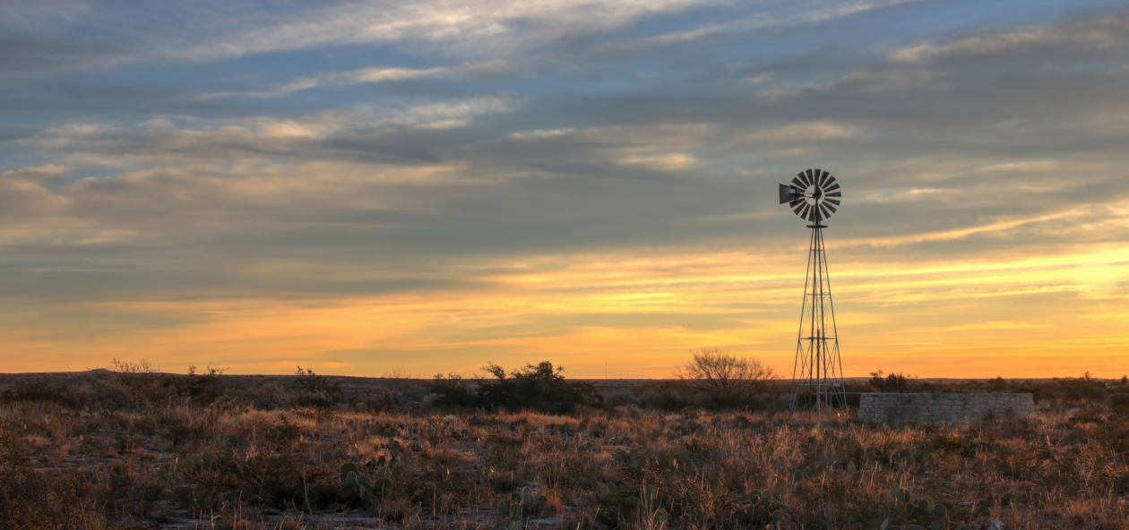 Ferris, Texas - open land north of town along the corridor