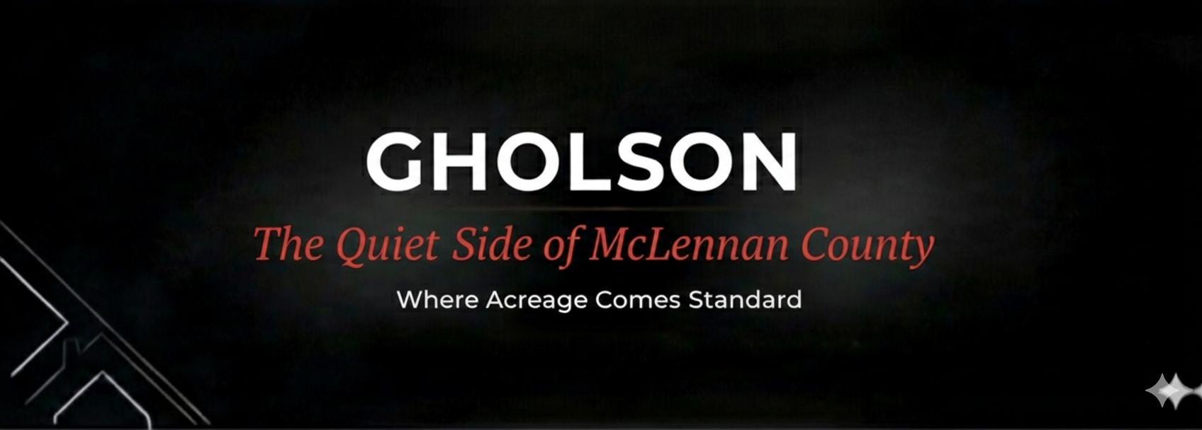 Gholson is an unincorporated rural community in McLennan County offering quiet country living with convenient access to Waco employment centers and the I-35 corridor. Modest site-built homes, manufactured homes on land, small farms, and larger acreage tracts appeal to buyers seeking space, affordable land ownership, and room for livestock, workshops, or hobby operations while remaining within commuting distance of Waco’s jobs, shopping, and services.