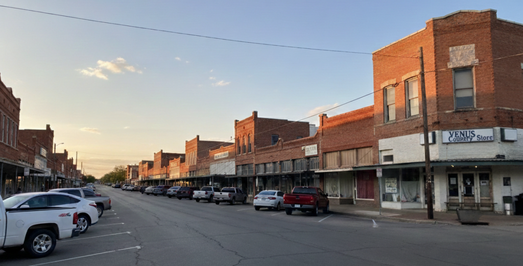 Venus is a fast-growing small city in Johnson County that blends Blackland Prairie farm roots with an easy-commute location just south of Dallas–Fort Worth. With new neighborhoods, acreage tracts, and a still-rural feel, it appeals to buyers who want space, value, and long-term upside in one package.
