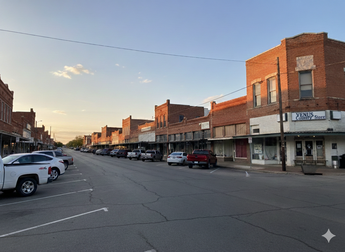 Venus, Texas - open country and new neighborhoods