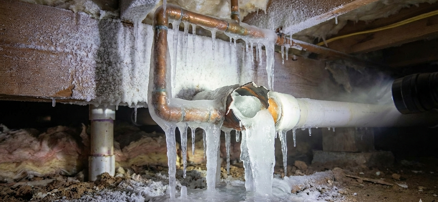Frozen pipes are the biggest risk during a freeze for homeowners