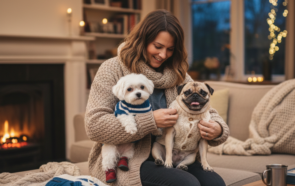 During a deep freeze make sure to keep pets indoors and keep smaller pets bundled up. Also make sure to clean their paws to make sure all de-icing chemicals are removed.