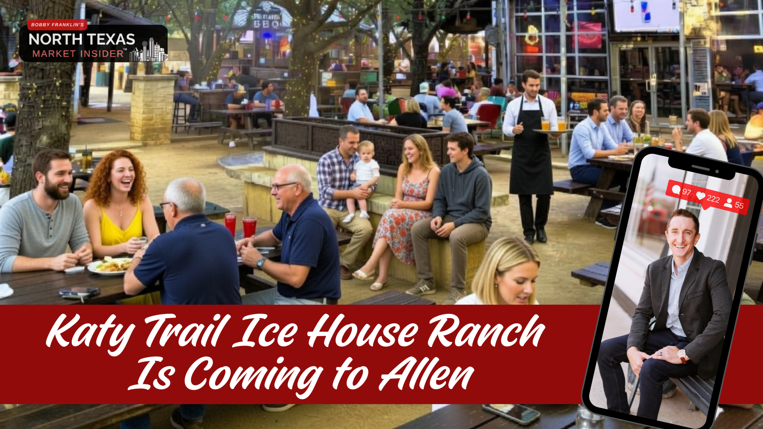 Katy Trail Ice House is a four-acre outdoor campus anchored by three barbecue smokers, 50 beers on tap, and a setting along Rowlett Creek that’s been designed to feel more like a Texas Hill Country retreat than a suburban restaurant.