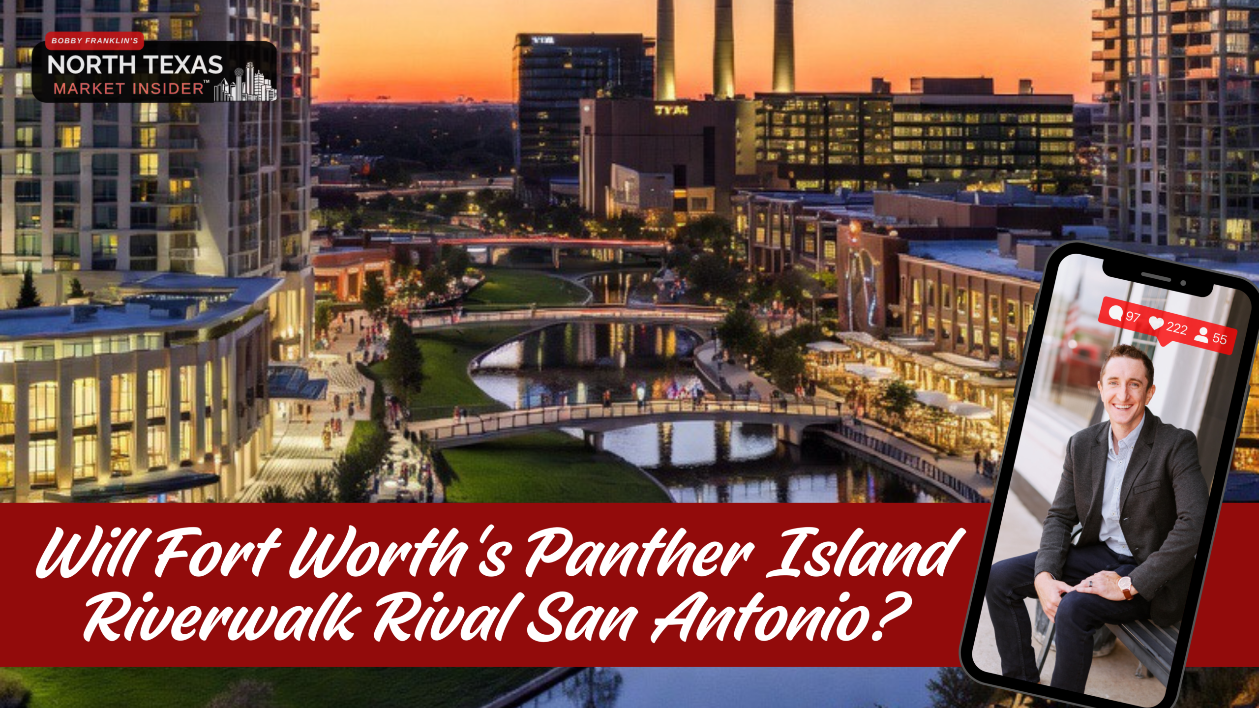 The U.S. Army Corps of Engineers broke ground on the Fort Worth, Panther Island project. Starting with the northern section of the 1.5-mile bypass channel. The first 300-unit apartment complex is entering site preparation.