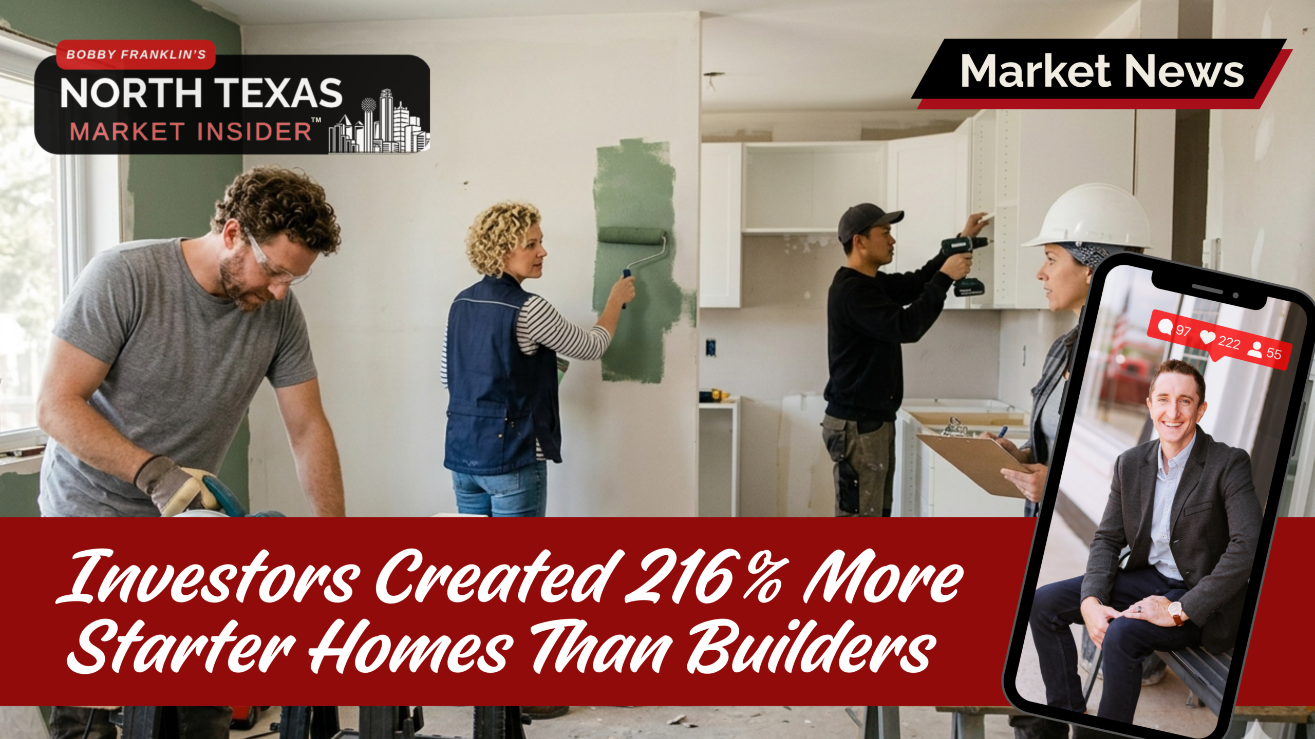 Local, independent investors delivered 216.9% more starter homes to the U.S. housing market than homebuilders did in 2025.
