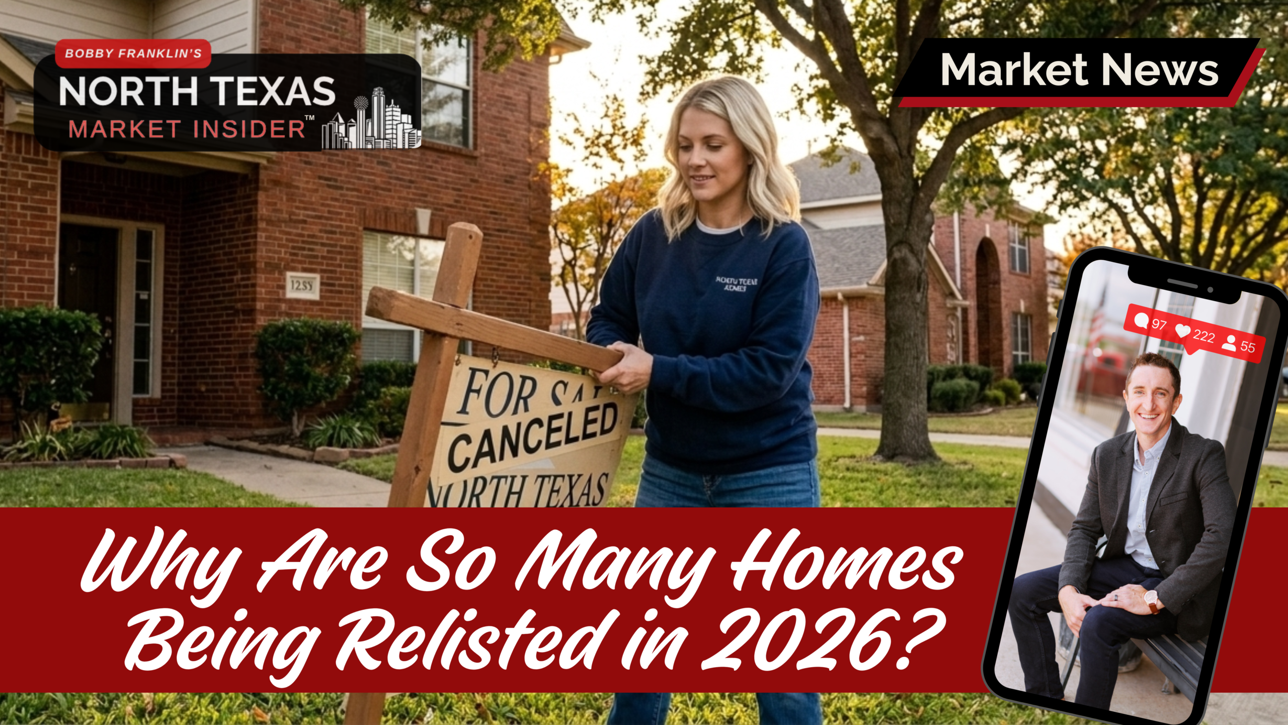 Nearly 45,000 U.S. homes that were delisted in 2025 came back to market in January 2026 alone, the highest January relist total in recorded history going back to 2016. That’s 3.6% of all active listings nationwide, showing up at once, hitting the MLS like a wave. And Redfin’s latest analysis shows that 36.1% of those relisted homes came back at a lower price than their original listing, also a record for January.