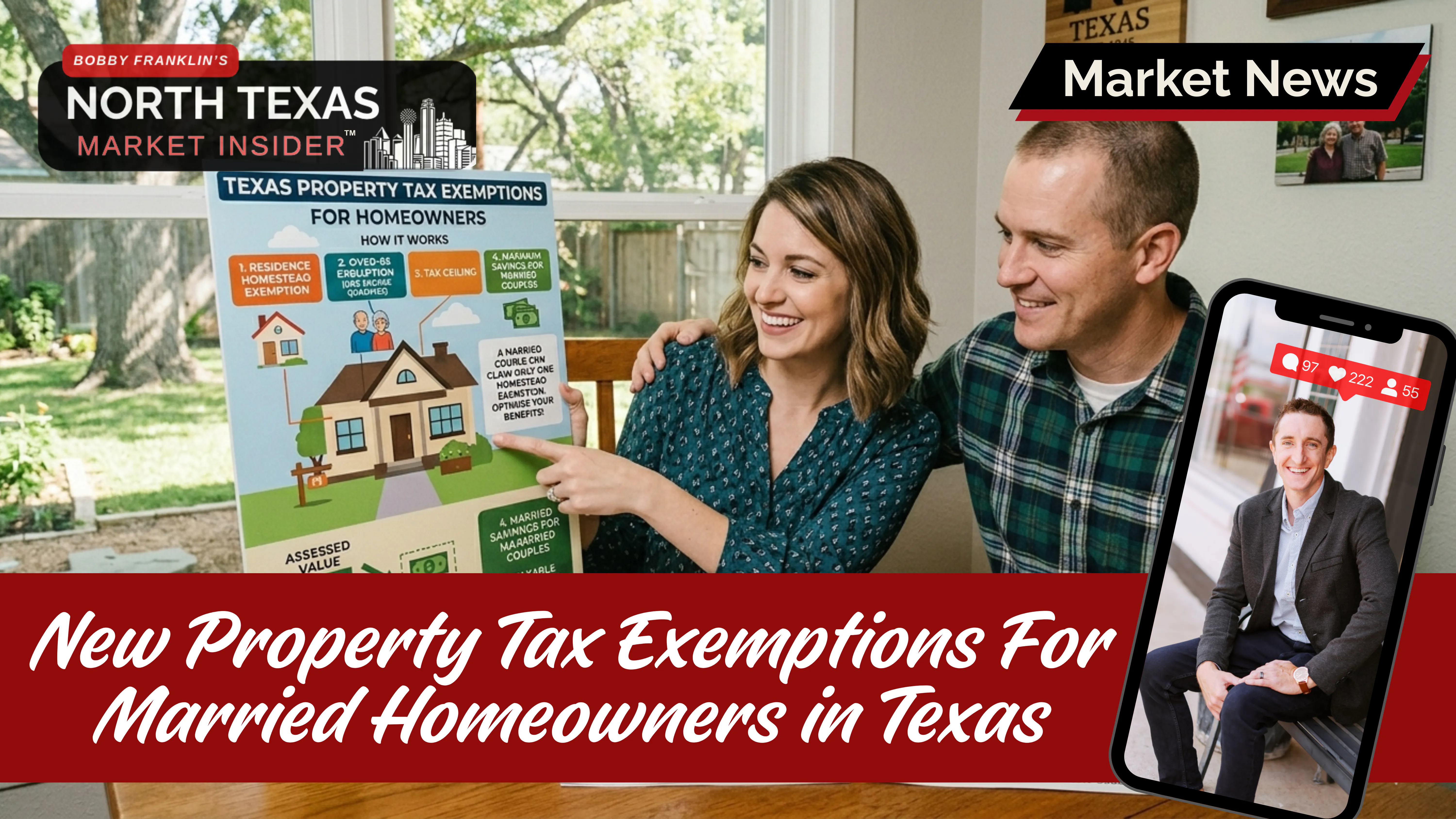 Texas is now allowing married homeowners who live in separate homes to each file their own homestead exemption