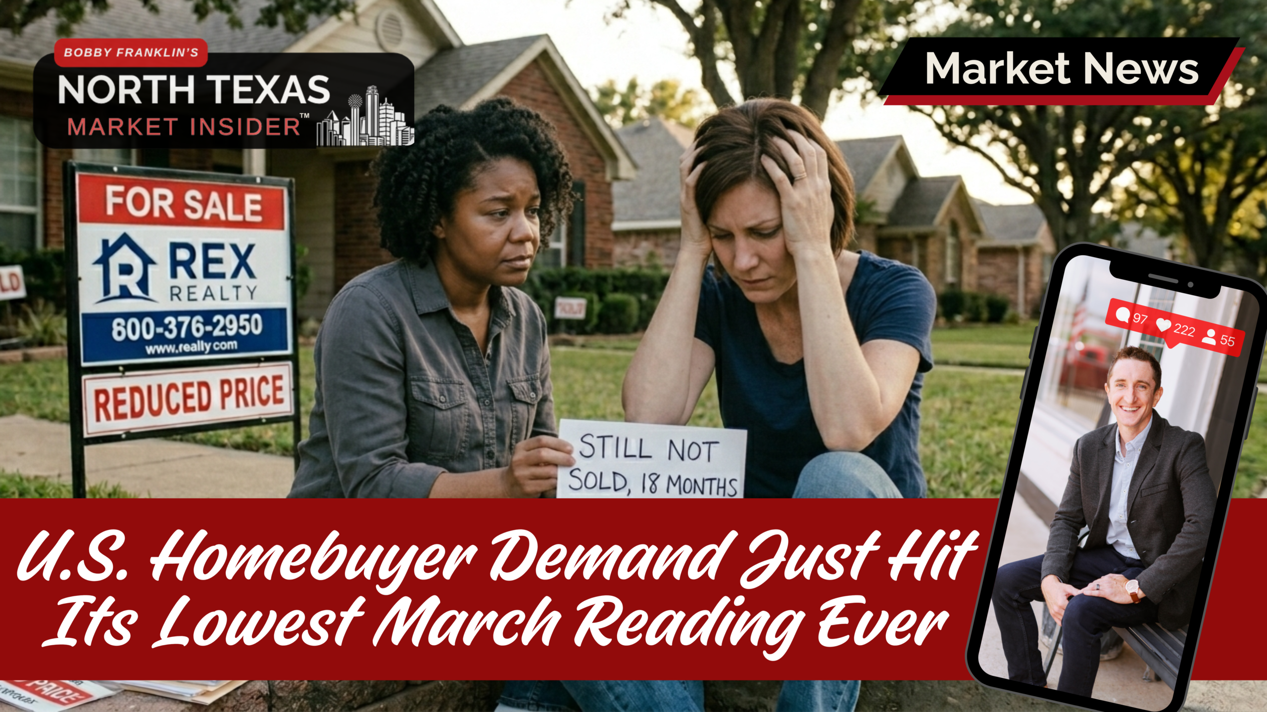The PHSI data just came out that pending sales for March 2026 are lower than they were during the 2008 housing crisis