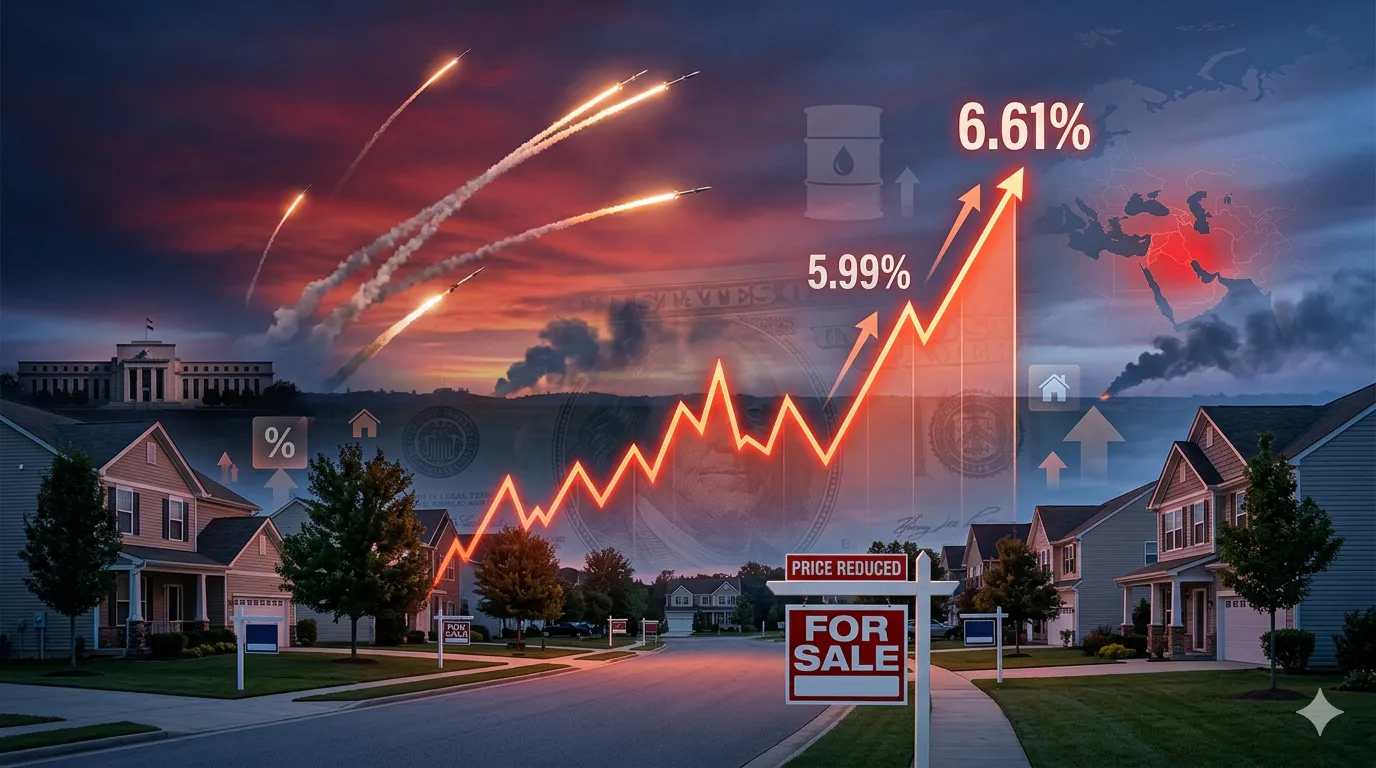 On February 28, 2026, the United States and Israel launched coordinated military strikes against Iran. Within 72 hours, oil prices were ripping higher, Treasury yields were climbing, and the mortgage market, which had been quietly drifting toward sub-6%, got slapped sideways.
