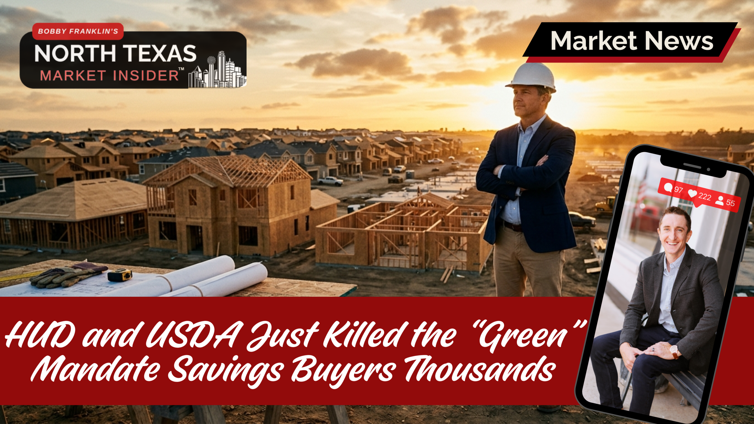 A 2021 building code mandate was struck down saving builders and buyers $9,600-$31,000 per home, especially those using FHA and USDA loans.