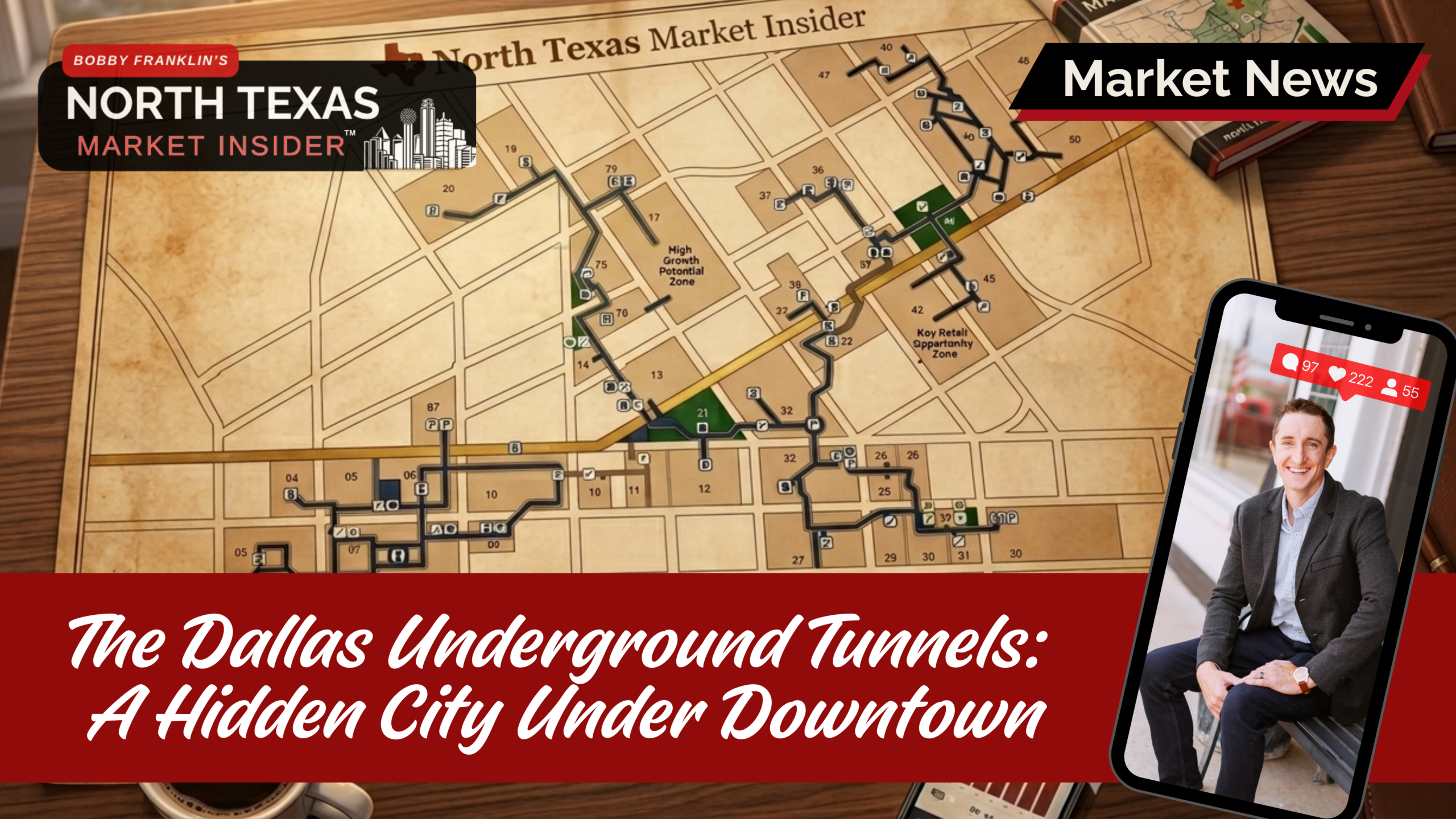 Discover the 3 mile network of tunnels and sky bridges spanning 36 city blocks that connects hotels, office towers and restaurants across downtown Dallas.