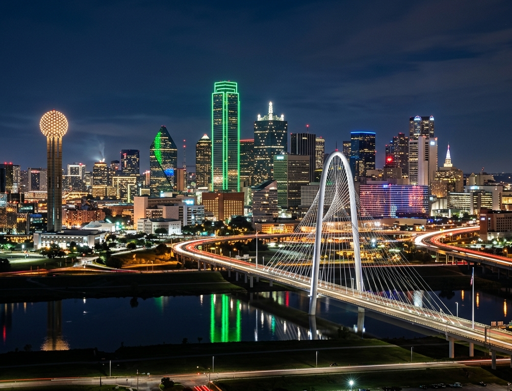 Dallas Skyline at night NTXMI