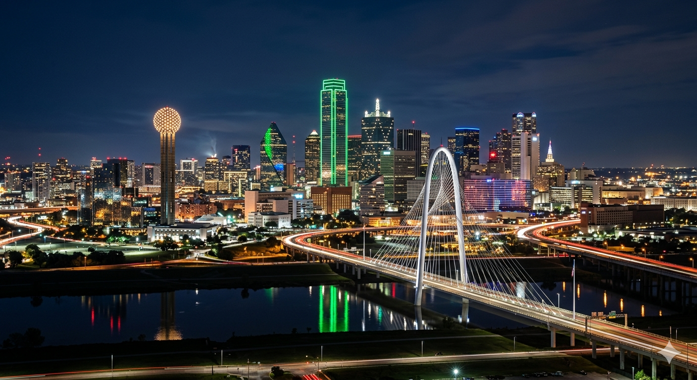 Dallas Skyline at night NTXMI