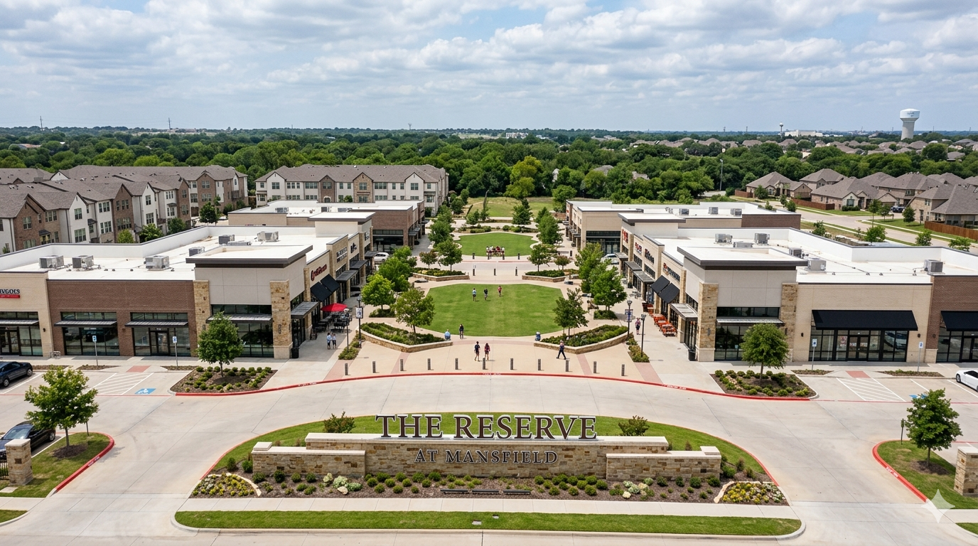 The Reserve is a 210-acre, master-planned mixed-use development, a public-private partnership between Dallas-based Stillwater Capital and the City of Mansfield. It was approved by the city council and was officially announced on January 30, 2025. It sits on East Broad Street between SH-360 and US Highway 287, directly adjacent to the Methodist Mansfield Medical Center.