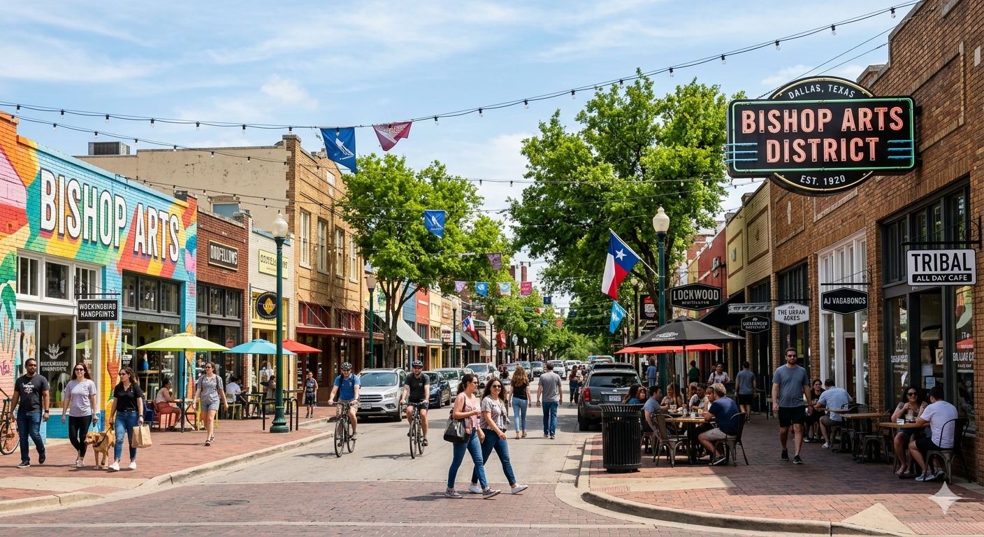 Bishop Arts District in Oak Cliff, TX