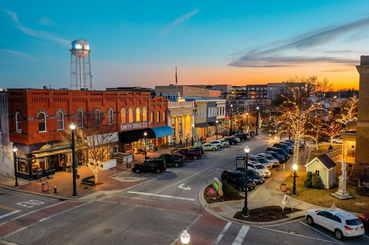 McKinney, Texas - historic downtown and the North Collin County growth corridor