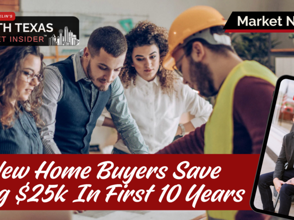 Realtor.com’s Total Cost of Ownership report, found the average buyer of a new home saves $25k+ over the first 10 years of ownership compared to the buyer of a 20-year-old home.