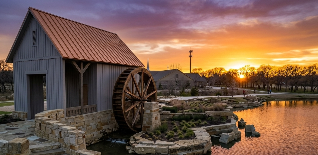 Argyle, Texas - horse property on rolling terrain