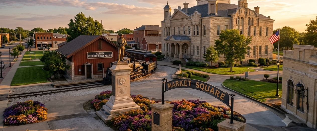 Cleburne, Texas - the Johnson County courthouse on the downtown square