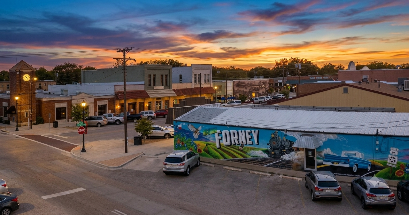 Forney, Texas - new construction along Highway 80