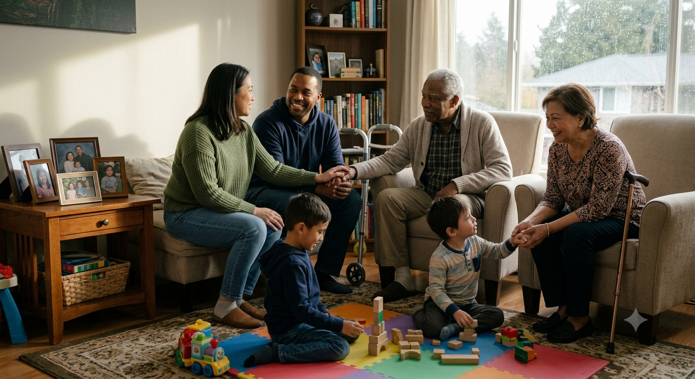 It is simply more affordable for families to live with several generations under one roof than it is to try to spread those payments out across multiple households