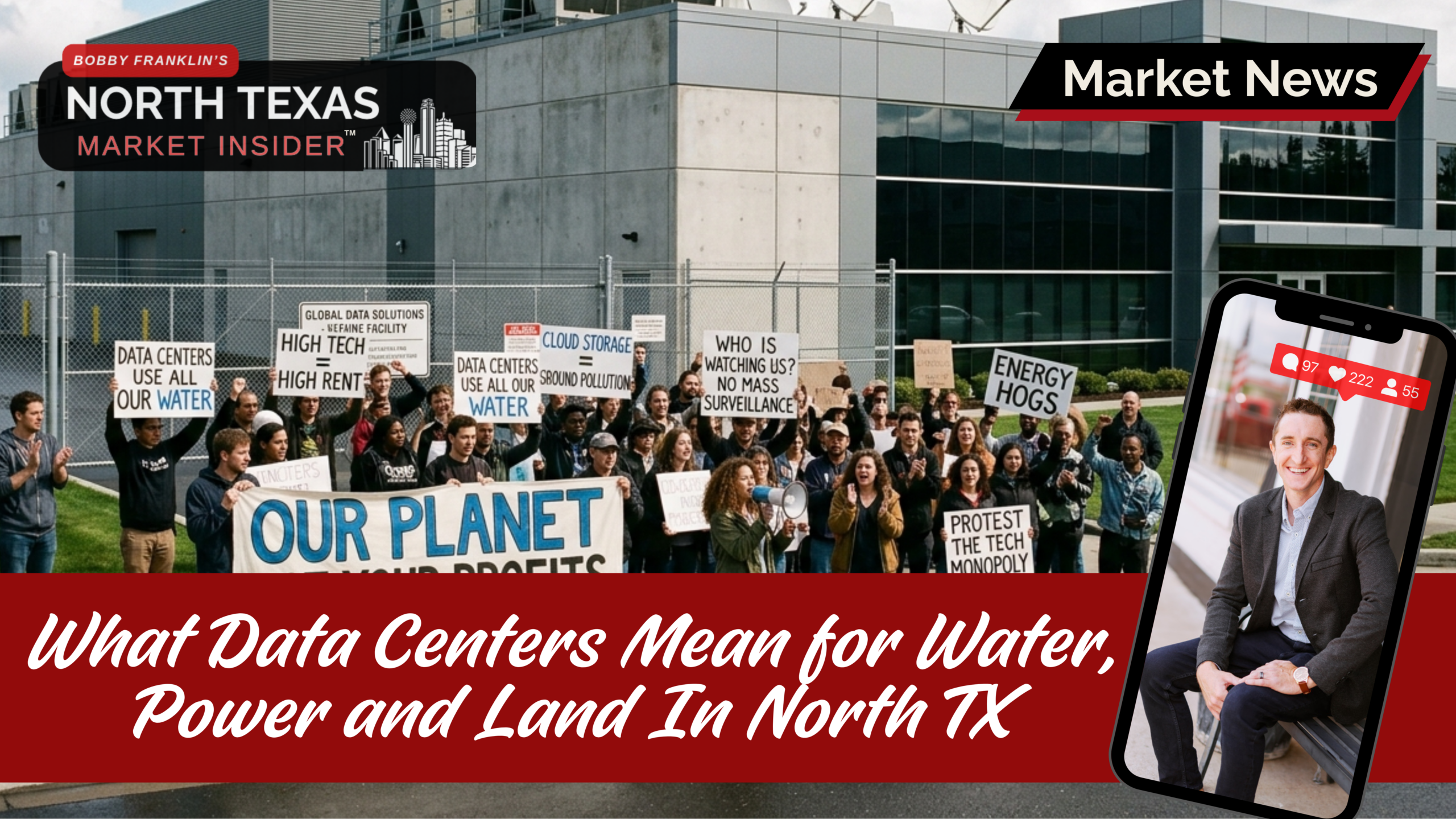 Learn the current and future impact of data centers on water, power and land in Ellis County