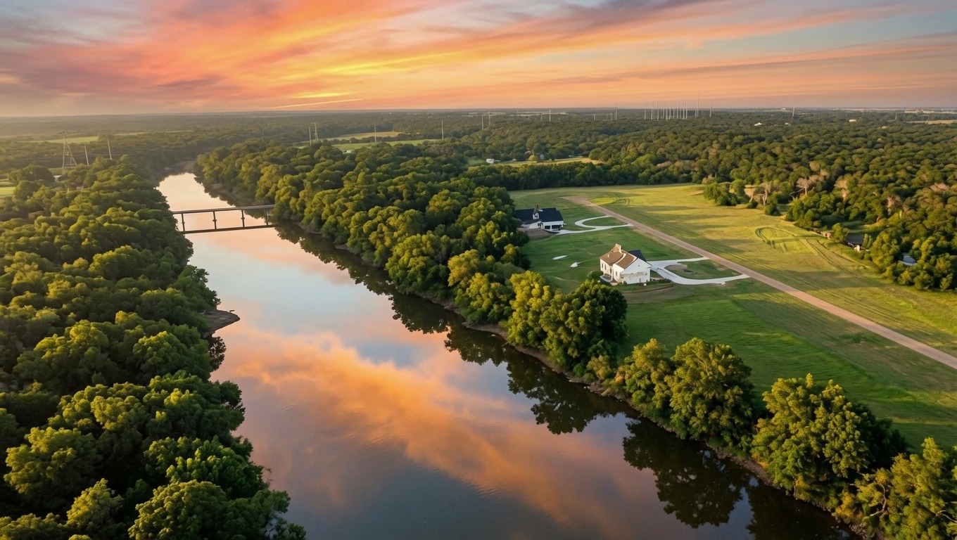Aquilla, Texas - the lake and surrounding pasture