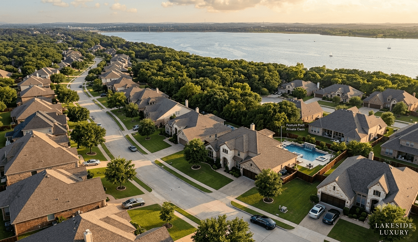 Azle, Texas - the Eagle Mountain Lake shoreline