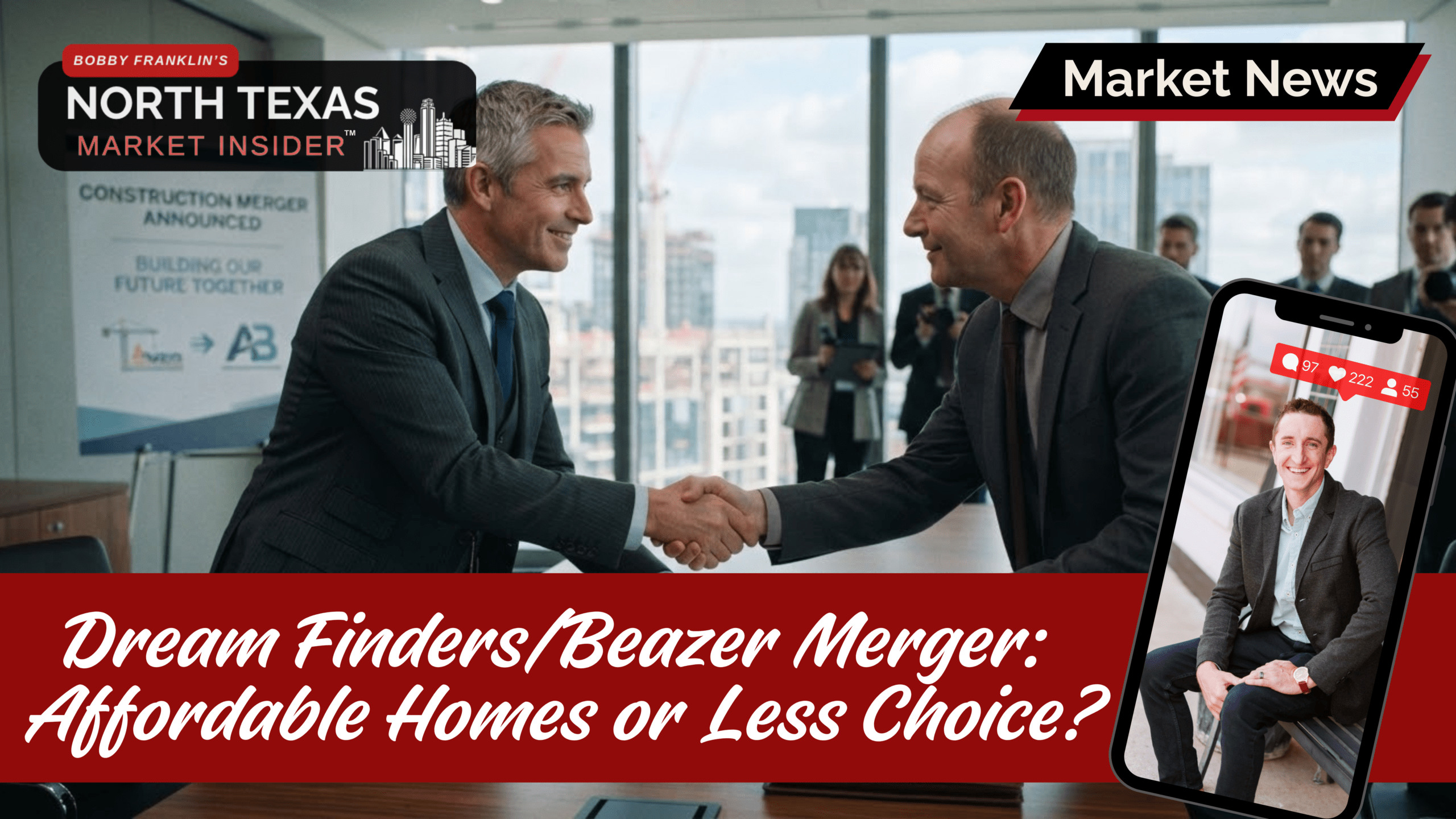 Dream Finders acquired Beazer Homes. Deal aimed at funneling buyers towards in-house mortgage and title companies. What DFW buyers should know.