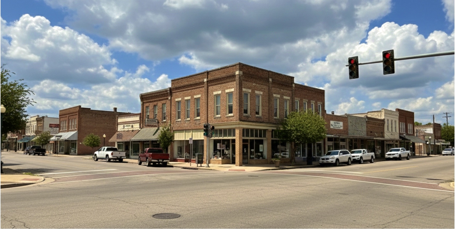 Grandview, Texas - the small town center on I-35W