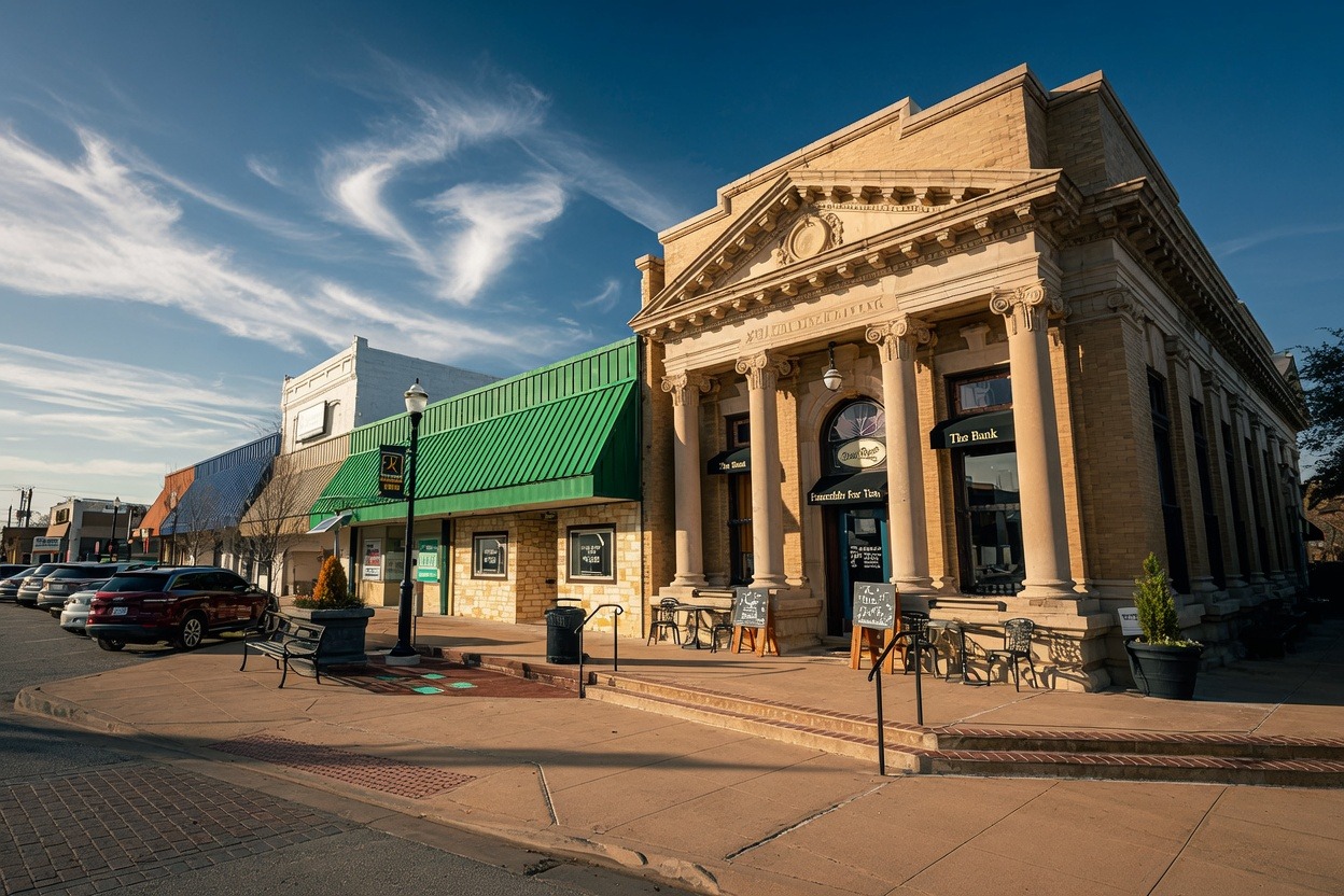 Kaufman, Texas - the county courthouse and downtown square