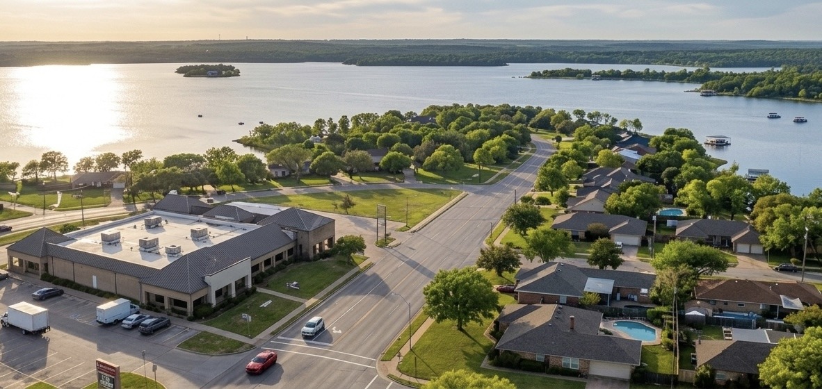 Lake Worth, Texas - the shoreline northwest of Fort Worth