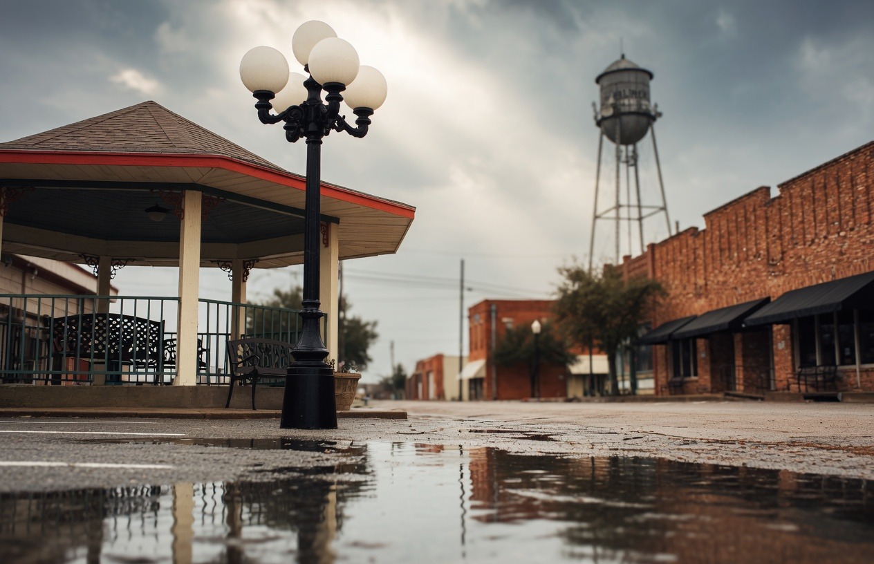 Palmer, Texas - open country and wide sky south of the corridor