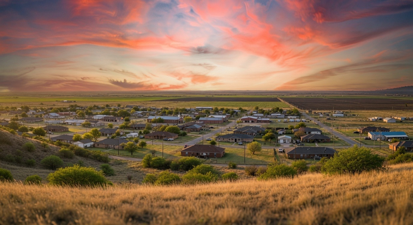Scurry, Texas - open country and pasture land