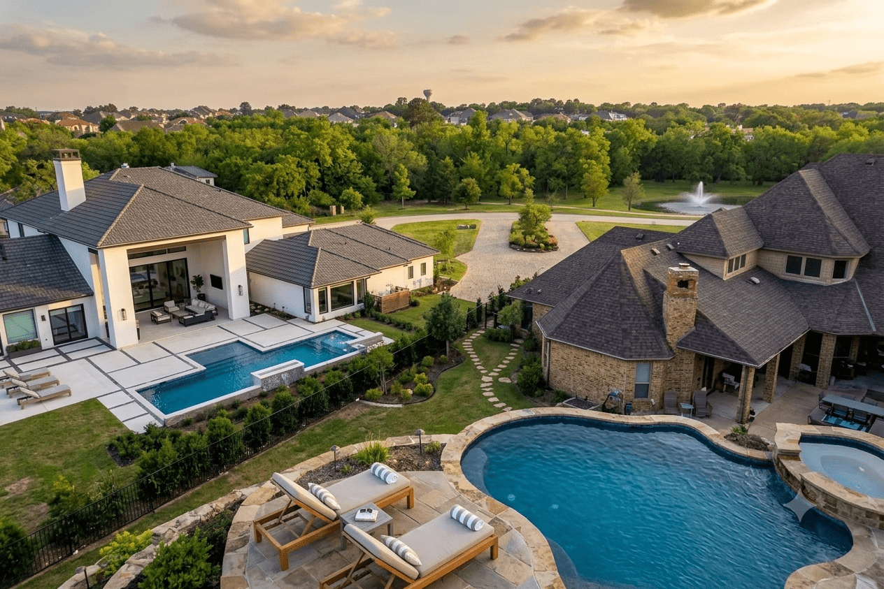 Westlake, Texas - an estate property on rolling terrain